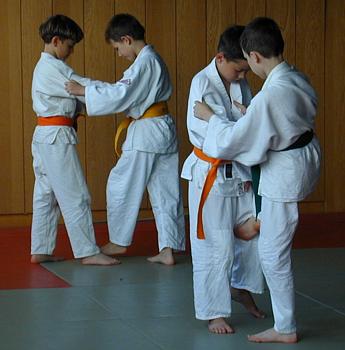 [Foto: Judo-Training (Standtechniken)]