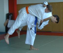 [Foto:
Judo-Wurf:
Uchi Mata
]