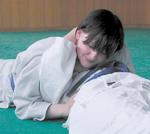 [Foto:
Judo-Würgegriff:
Kami Shio Jime
]